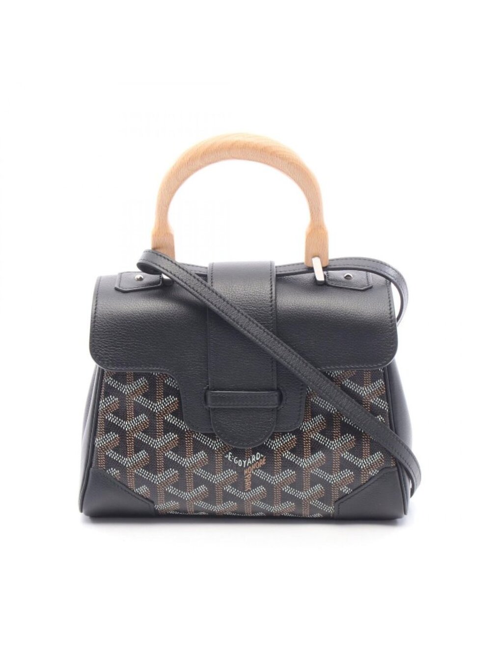 Goyard Handbag Saigon Mini Black Brown Beige Leather 2-Way